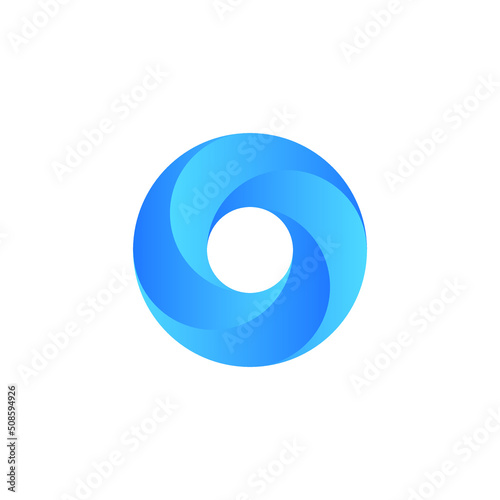 Blue Round Circle Logo Vector Icon.