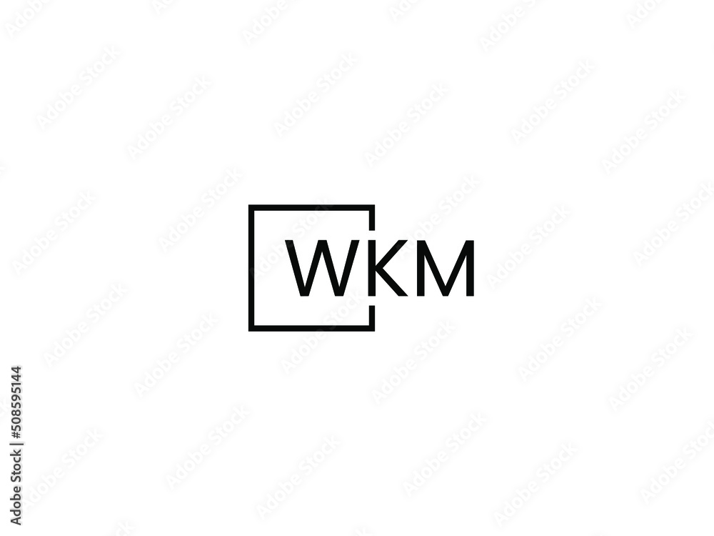 Obraz premium WKM Letter Initial Logo Design Vector Illustration