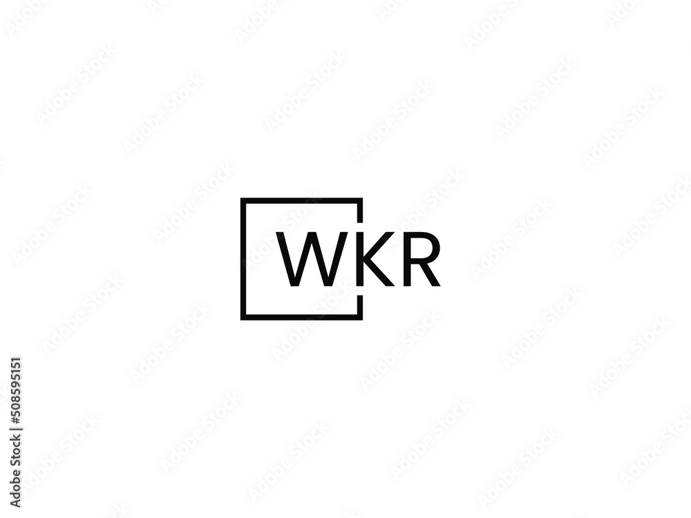 WKR Letter Initial Logo Design Vector Illustration WKR Letter Initial Logo Design Vector Illustration