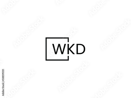 WKD Letter Initial Logo Design Vector Illustration