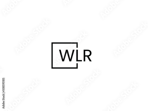 WLR Letter Initial Logo Design Vector Illustration