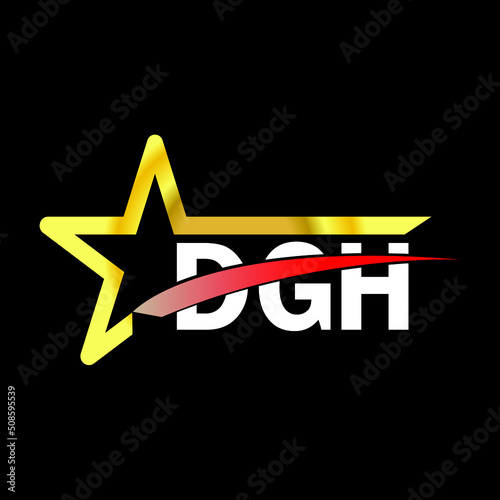 DGH letter logo design. DGH creative  letter logo. simple and modern letter logo. DGH alphabet letter logo for business. Creative corporate identity and lettering. vector modern logo  photo