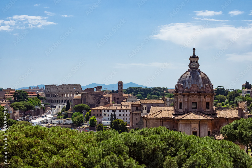 View of the Coliseum of Rome