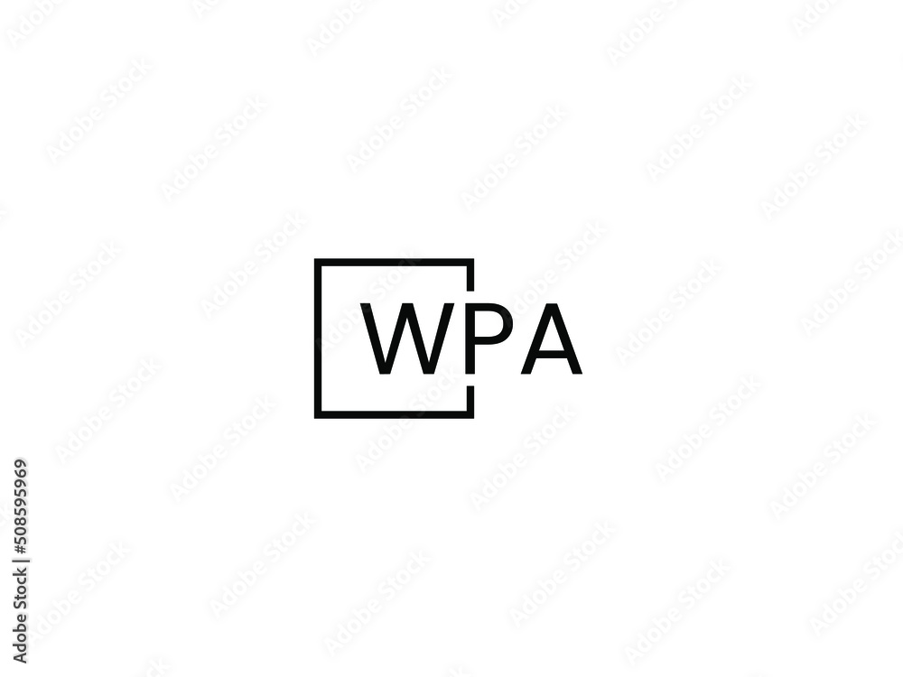 WPA letter initial logo design vector illustration WPA letter initial logo design vector illustration