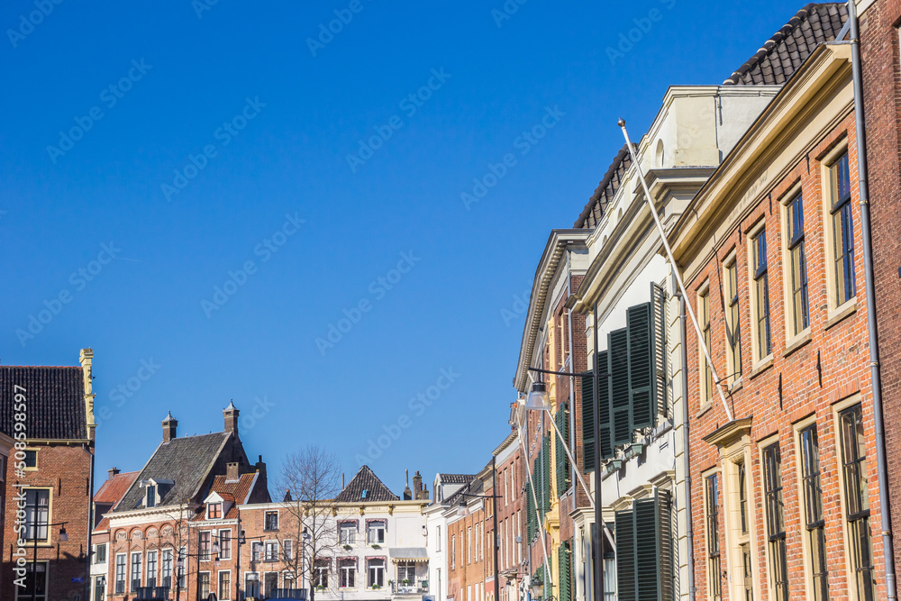 Historic buildings on the Zaadmarkt square in Zutphen, Netherlands
