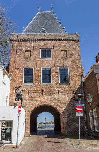 Front facade of the Koornmarktspoort in Kampen, Netherlands photo