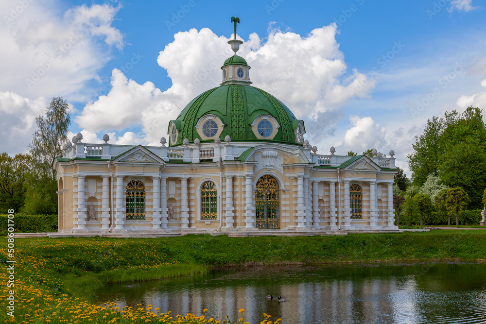 Pavilion Grotto in Kuskovo estate. Moscow, Russia