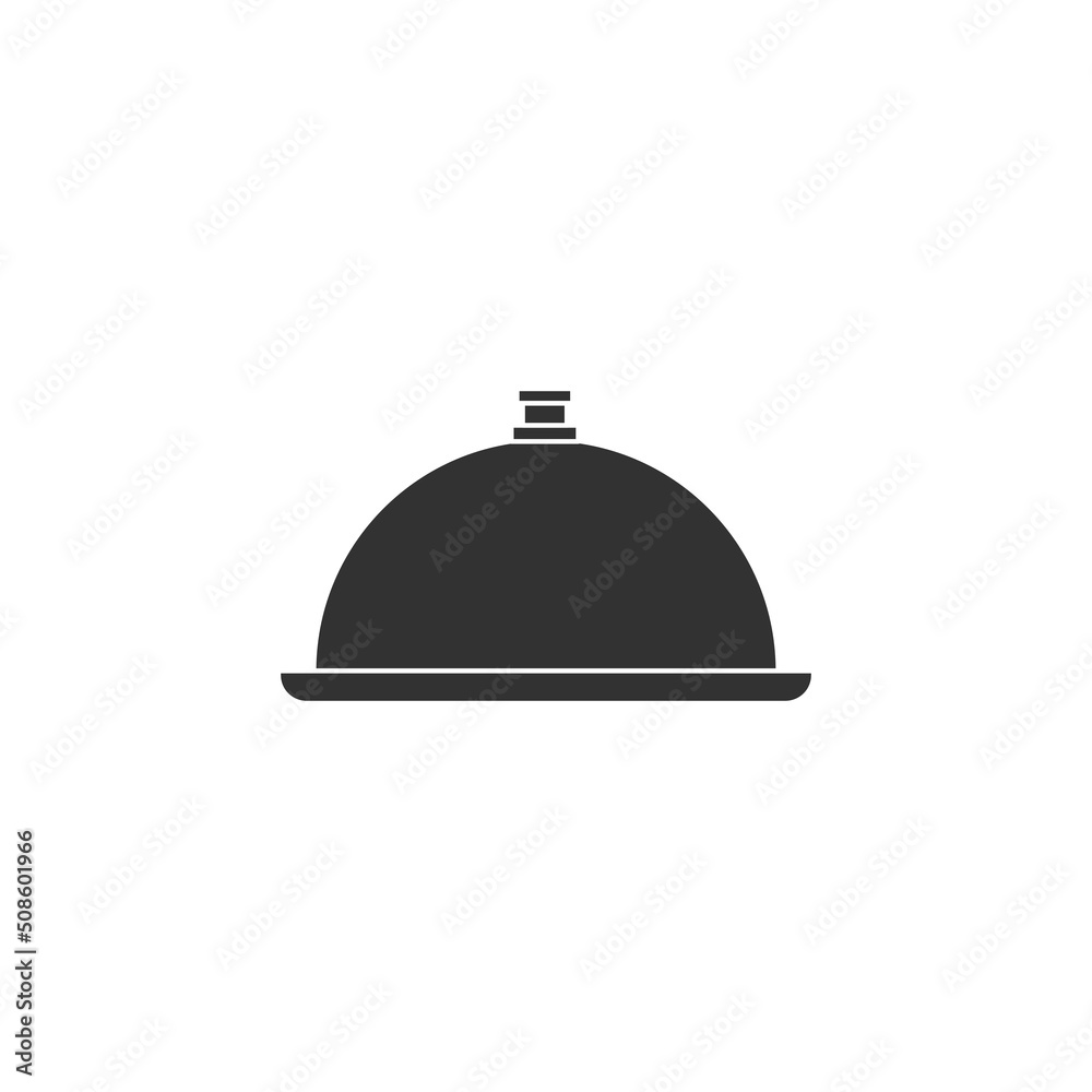 Serving cover icon with silhouette style Serving cover icon with silhouette style