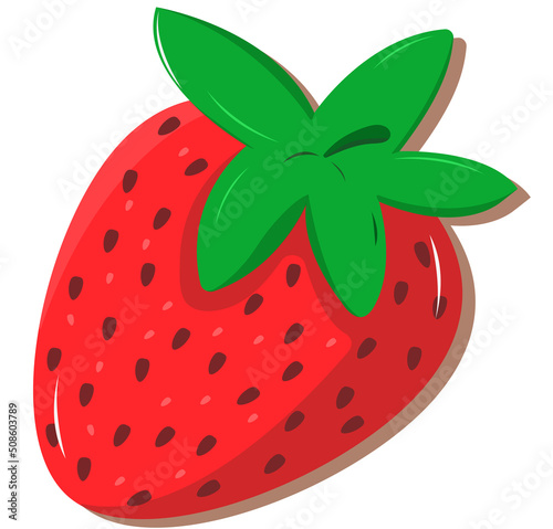 strawberry isolated on white background sticer photo