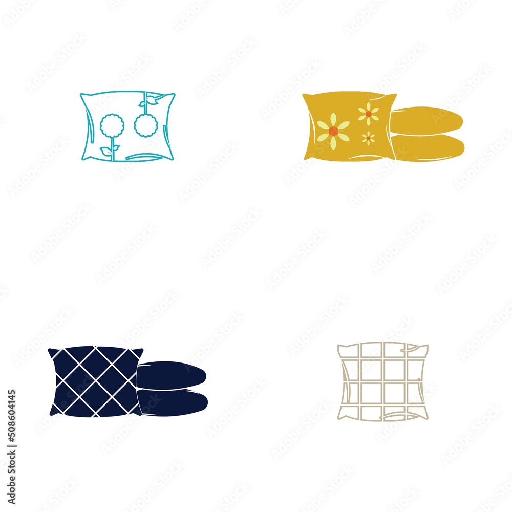 Pillow Logo Vector Icon template Pillow Logo Vector Icon template