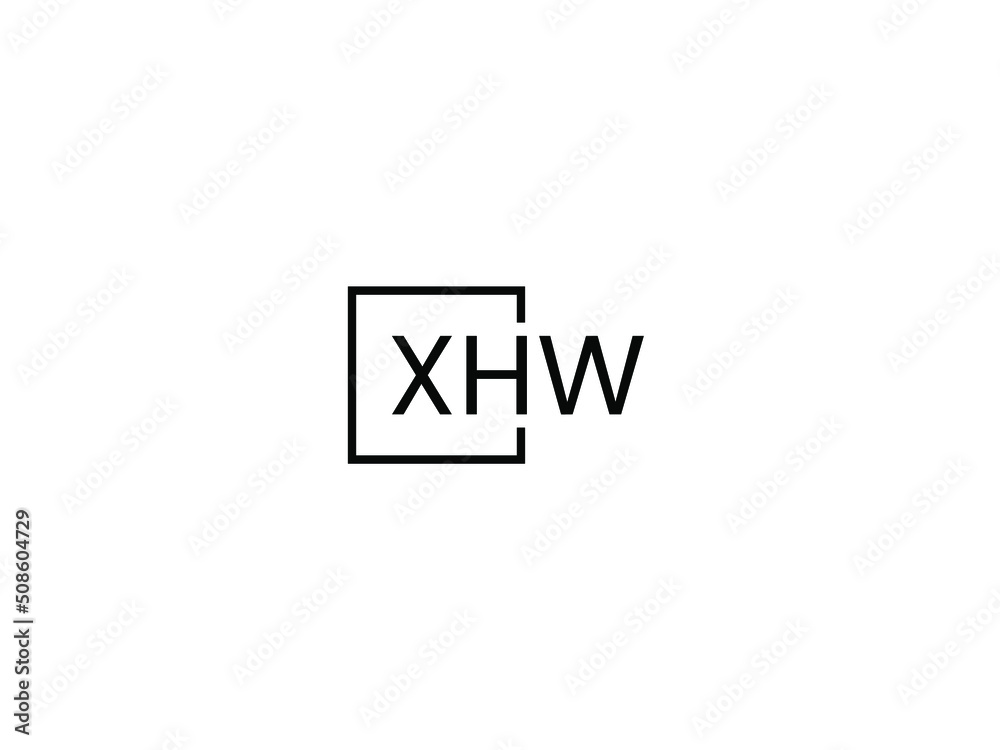 XHW letter initial logo design vector illustration
