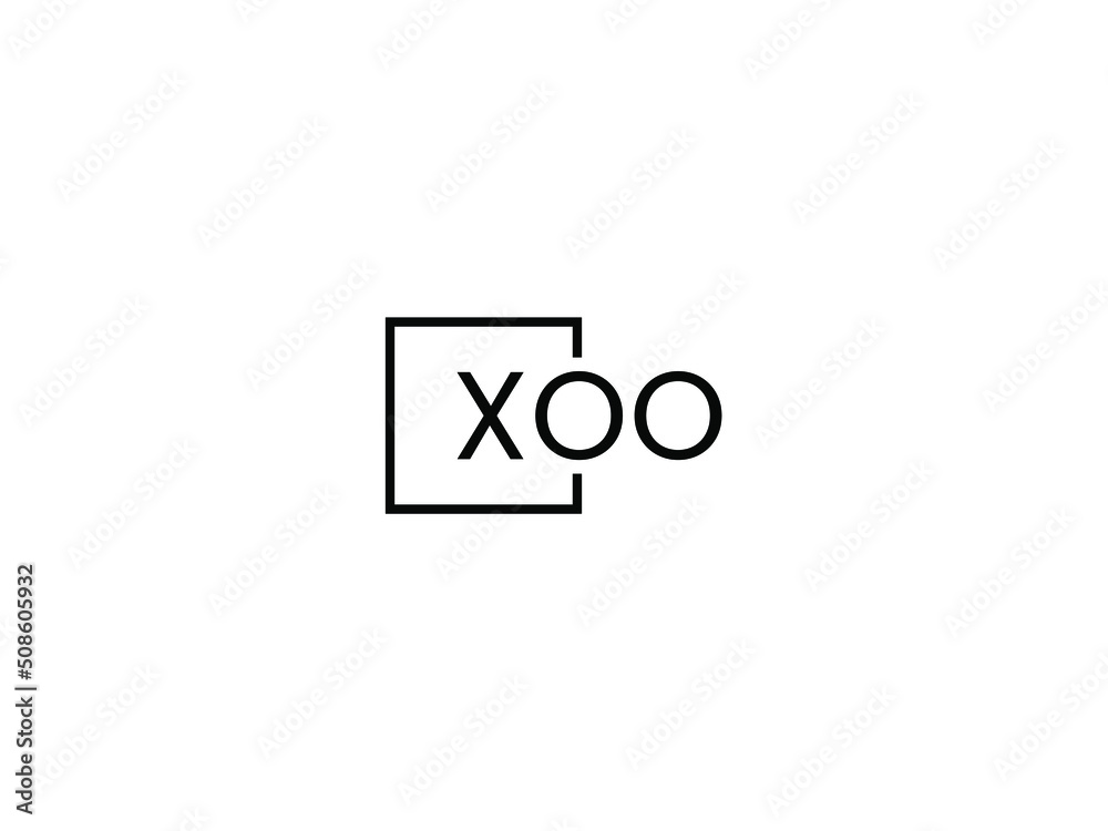 XOO letter initial logo design vector illustration