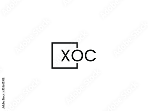 XOC letter initial logo design vector illustration