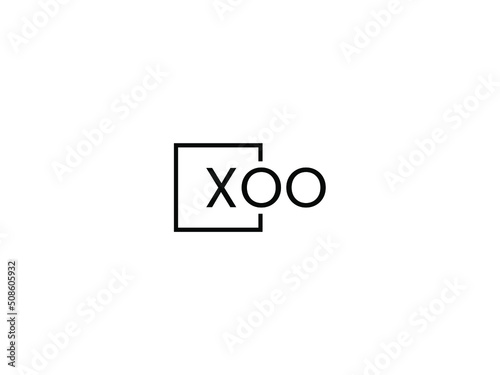 XOO letter initial logo design vector illustration
