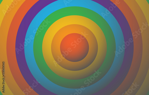 abstract round pride month colorful rainbow background design for LGBTQ love. pride love, gay, lesbian, bisexual celebration. Wavy pride month flag colorful ocean Papercut Background. LGBT abstract.