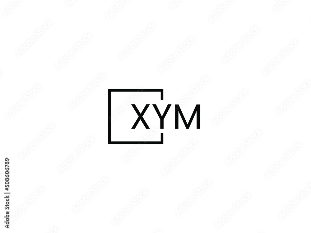 XYM Letter Initial Logo Design Vector Illustration