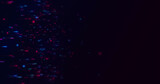 Image of red and blue dots moving on black background