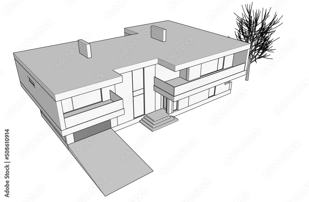 3d model of a house 3d model of a house