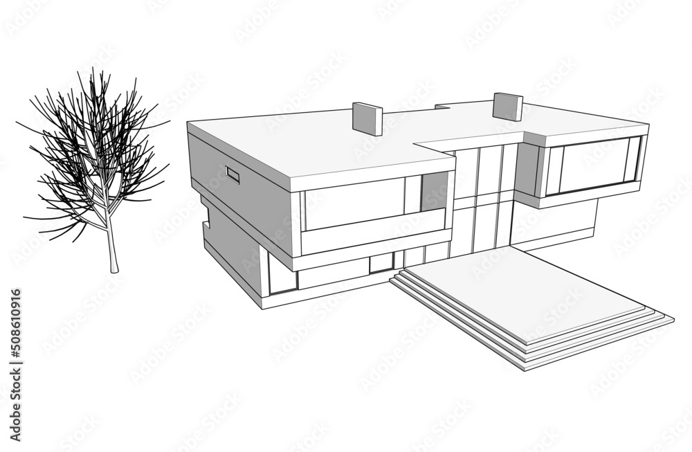 3d model of a house 3d model of a house