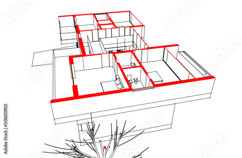 3d model of a house
