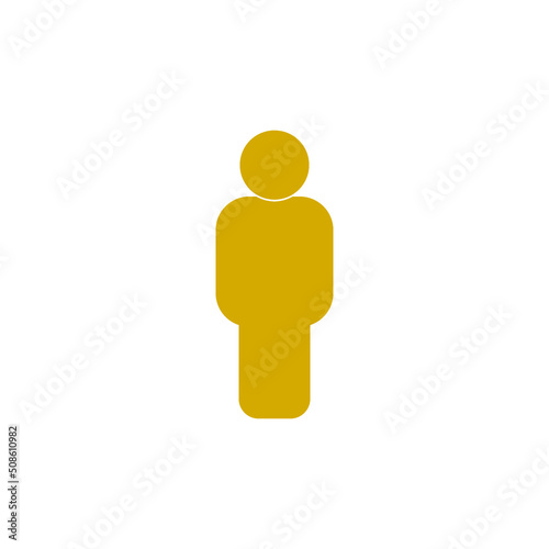 Gold Worker icon isolated on white background