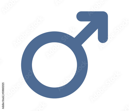 Male gender symbol. Vector flat illustration 