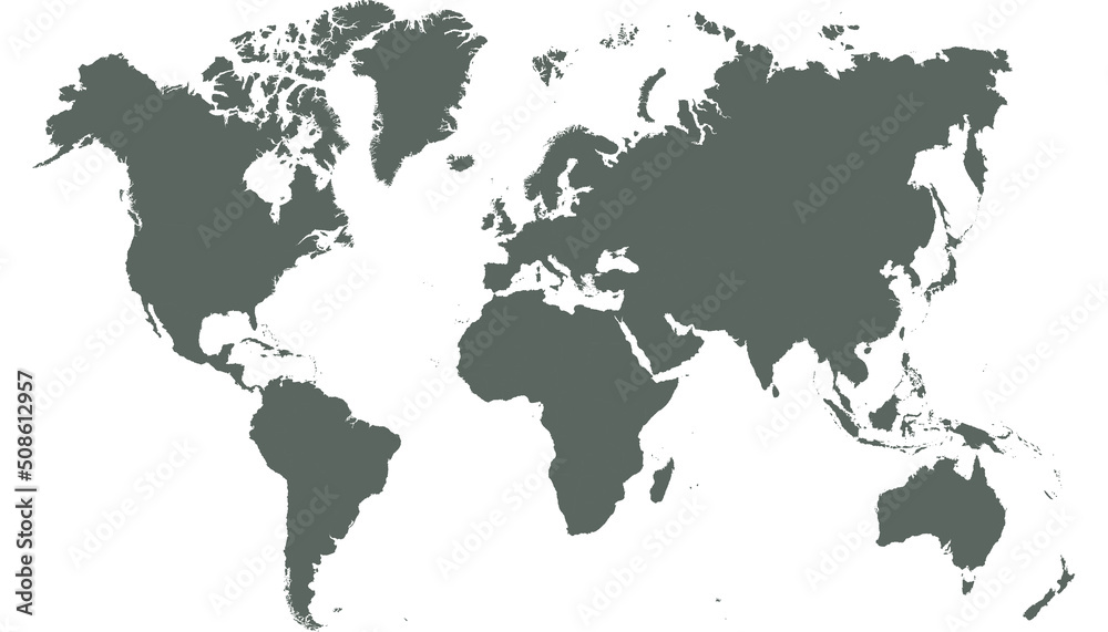 Obraz premium World map. Color vector modern. Silhouette map. 
