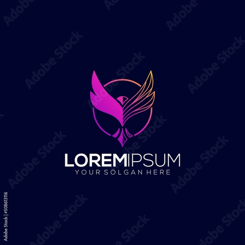Colorful Gradient modern phoenix logo
