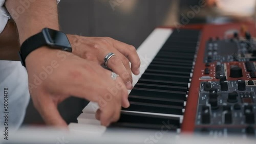 Many metal fittings on the construction site