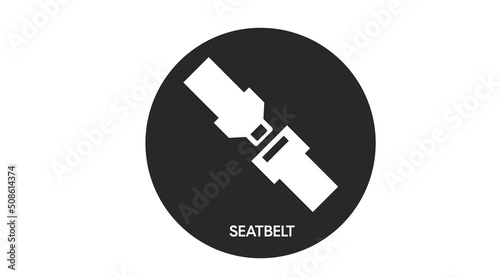 Seatbelt Icon. Vector flat editable illustration sofa seatbelt