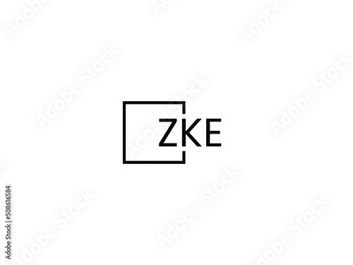 ZKE letter initial logo design vector illustration