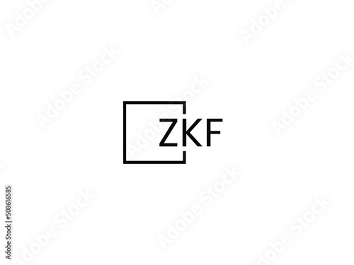 ZKF letter initial logo design vector illustration