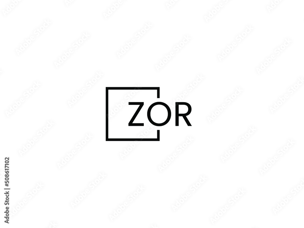 Obraz premium ZOR letter initial logo design vector illustration