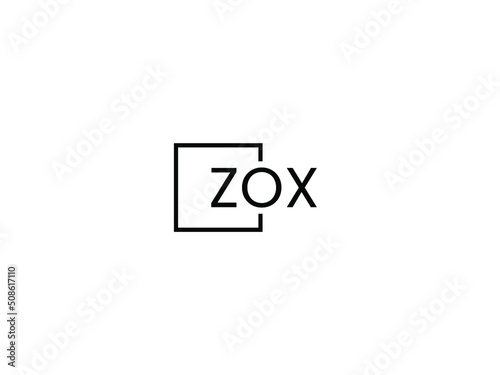 ZOX letter initial logo design vector illustration