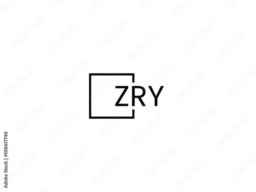 Fototapeta premium ZRY letter initial logo design vector illustration