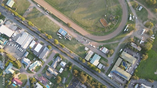Aerial view of Muswellbrook showgrounds  photo