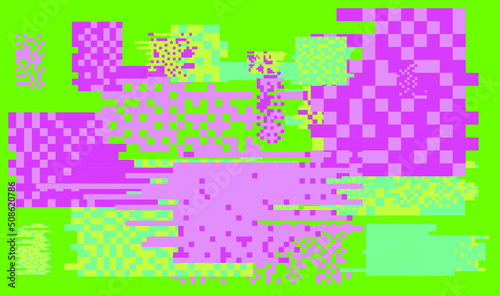 Trendy Data Moshing Pixelated Background.
