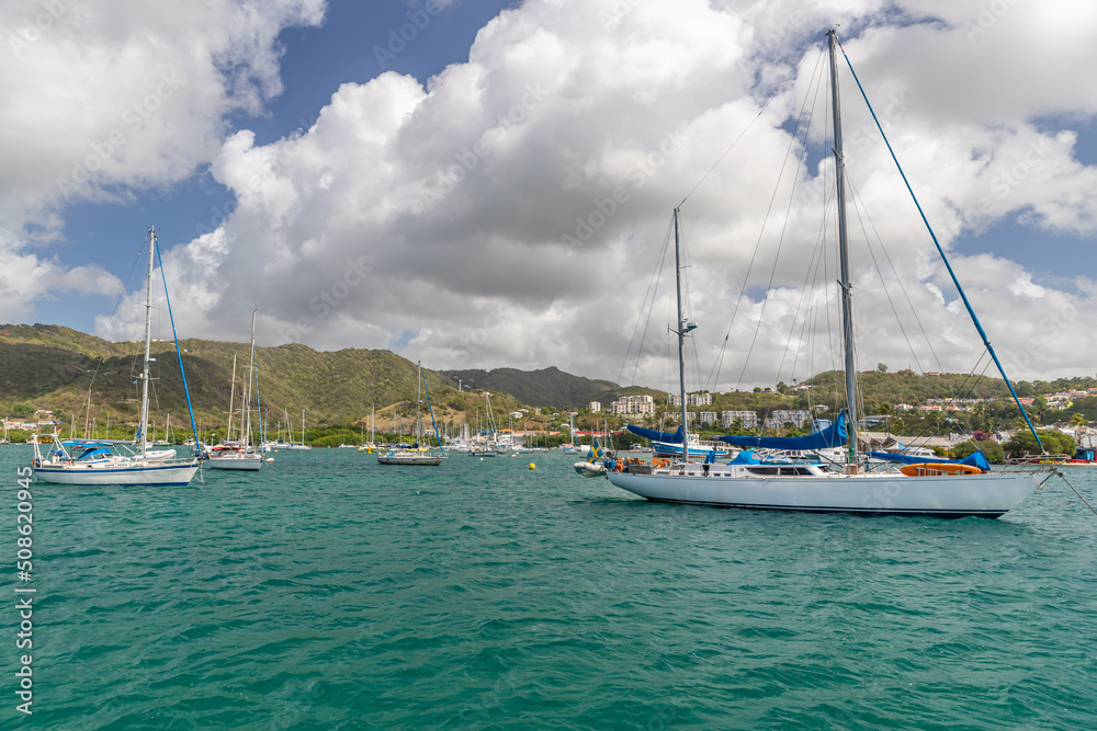 Le Marin bay, Martinique, France