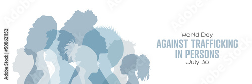 World Day Against Trafficking In Persons banner.