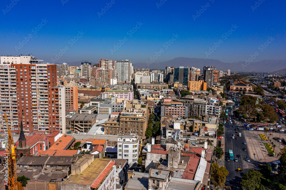 custom made wallpaper toronto digitalAerial Cityscape of Santiago de Chile