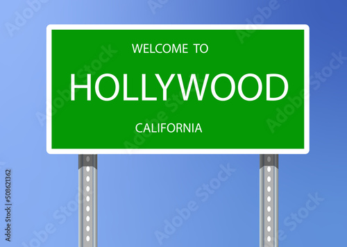Vector Signage-Welcome to Hollywood, California
