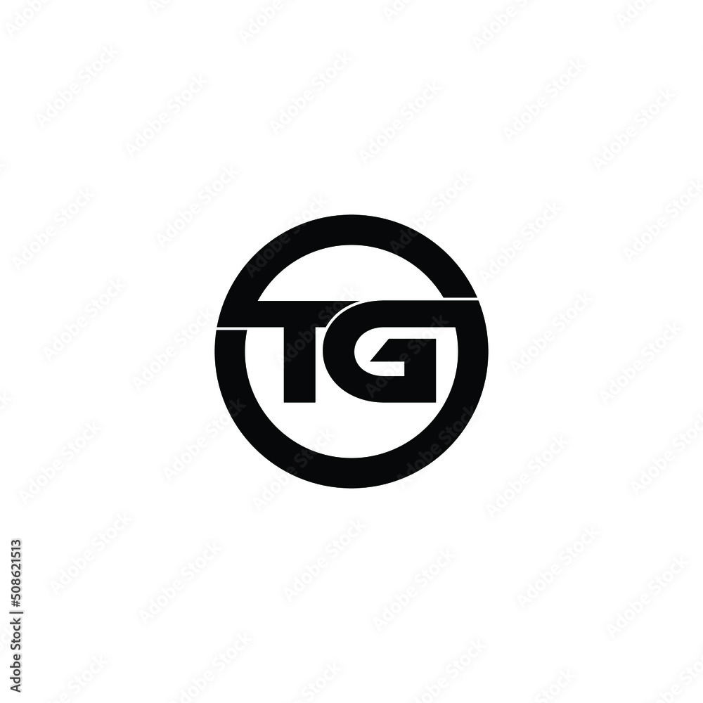 Letter TG circle logo design vector Letter TG circle logo design vector