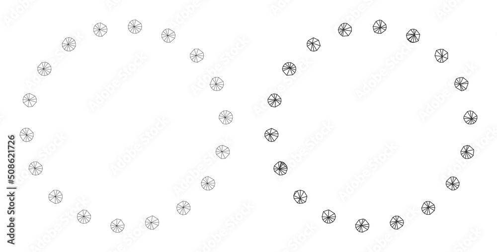 Polygonal mesh dotted circle frame icons. Flat mesh versions are created from dotted circle frame icon and mesh lines. Abstract lines, triangles and points organized into dotted circle frame mesh. Polygonal mesh dotted circle frame icons. Flat mesh versions are created from dotted circle frame icon and mesh lines. Abstract lines, triangles and points organized into dotted circle frame mesh.