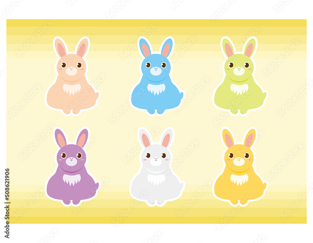 Fototapeta premium かわいいうさぎ イラスト