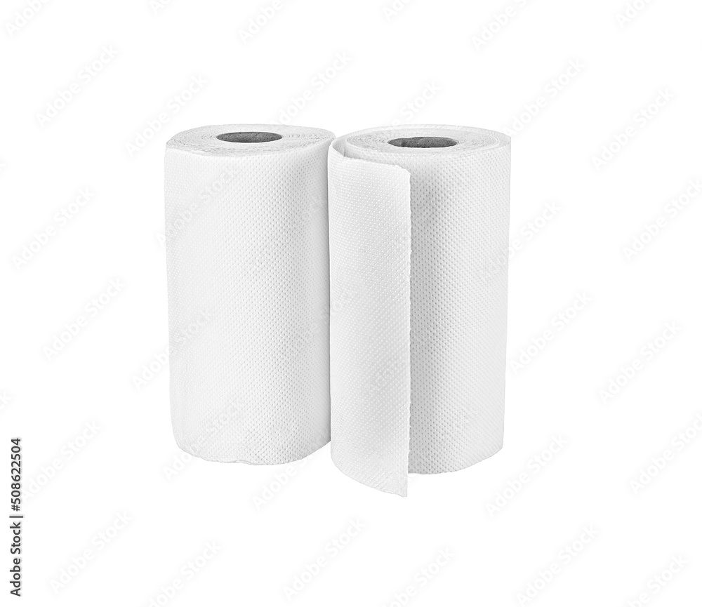toilet paper on a white background toilet paper on a white background