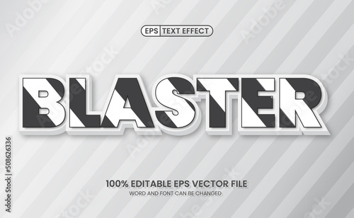 3D Blaster Text Effect, EPS free vector editable