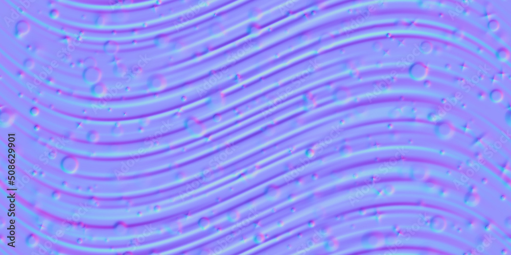 Normal map grunge texture seamless pattern with wavy lines, stars and ...