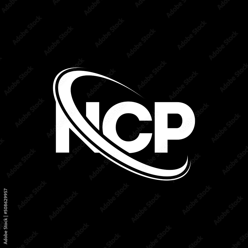 NCP logo. NCP letter. NCP letter logo design. Intitials NCP logo linked