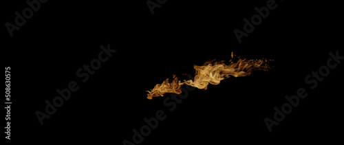 Fire Flames Igniting, Burning, Fiery orange glowing. Abstract background on the theme of fire. Real flames ignite. Royalty high-quality stock footage of overlays flame isolated on black background