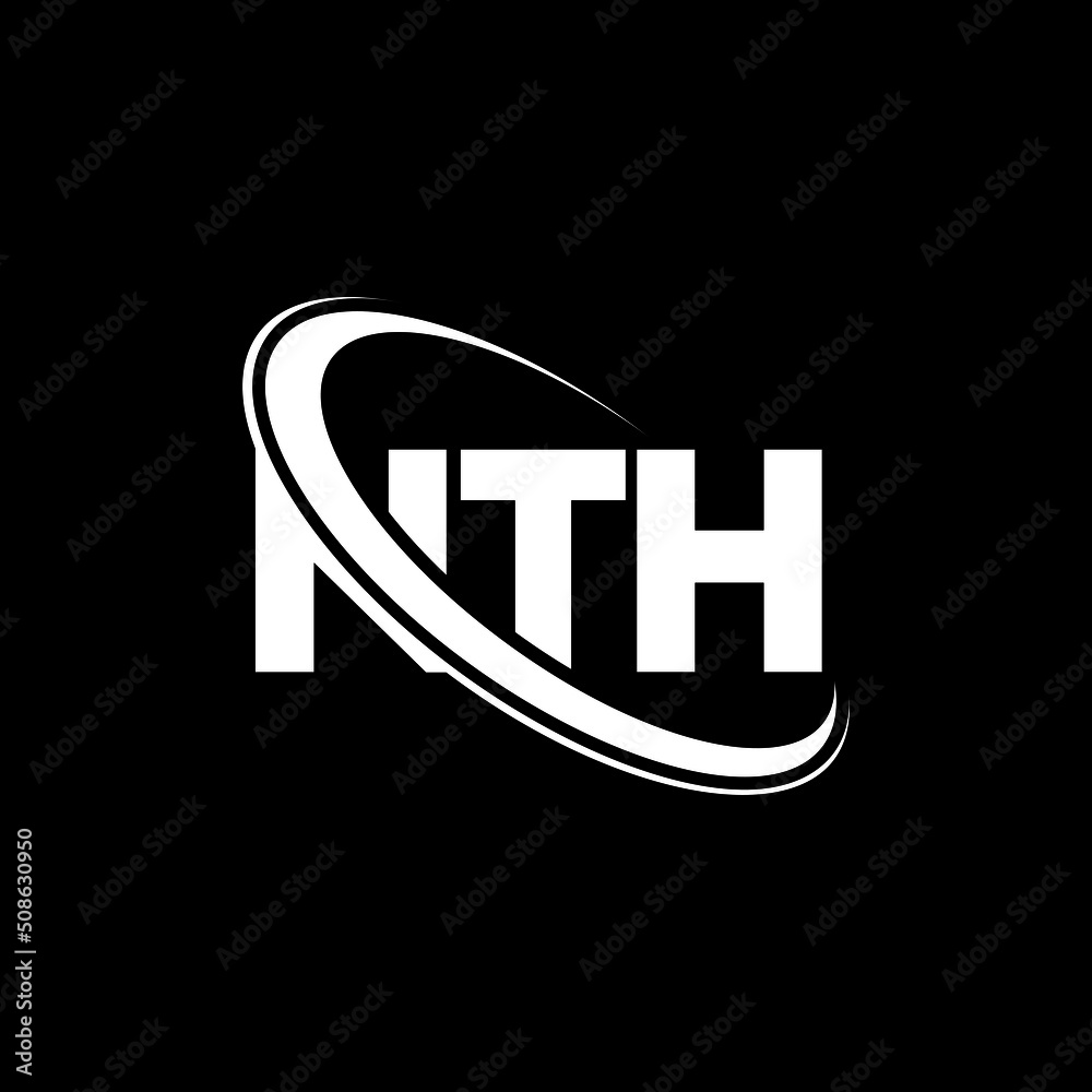 NTH logo. NTH letter. NTH letter logo design. Initials NTH logo linked